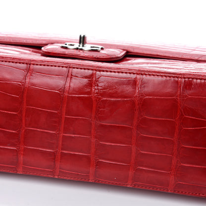 Chanel Alligator Jumbo Double Flap Red 9 of 19