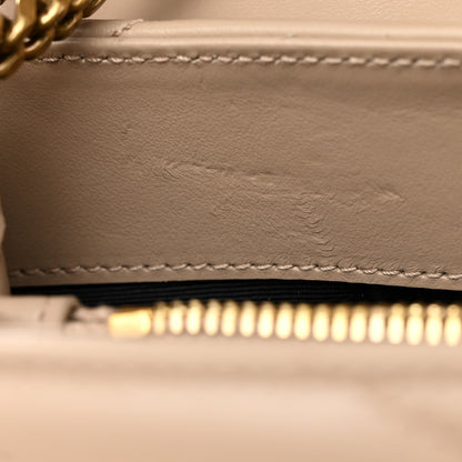 Saint Laurent Calfskin Y Quilted Monogram Small Loulou Chain Satchel Dark Beige 12 of 12