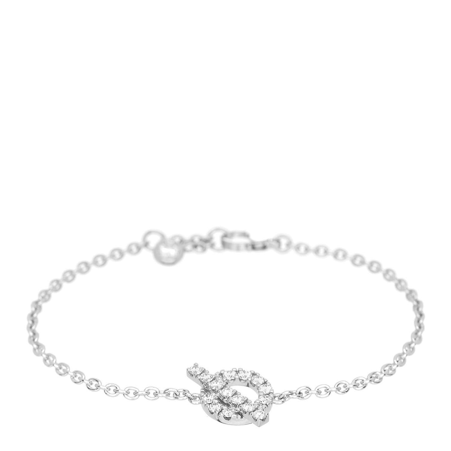 18K White Gold Diamond Finesse Bracelet XS
