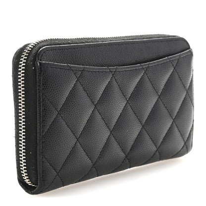 Chanel Caviar Quilted Medium Zip Around Wallet Black 3 of 9