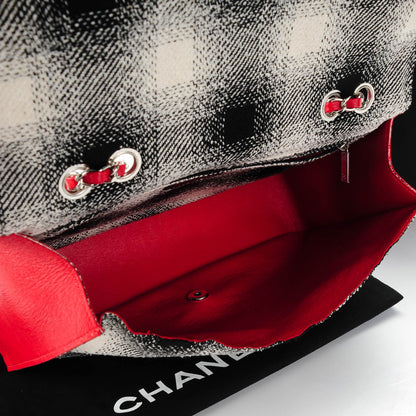 Chanel Tweed Jumbo Single Flap Ecru Red 7 of 9