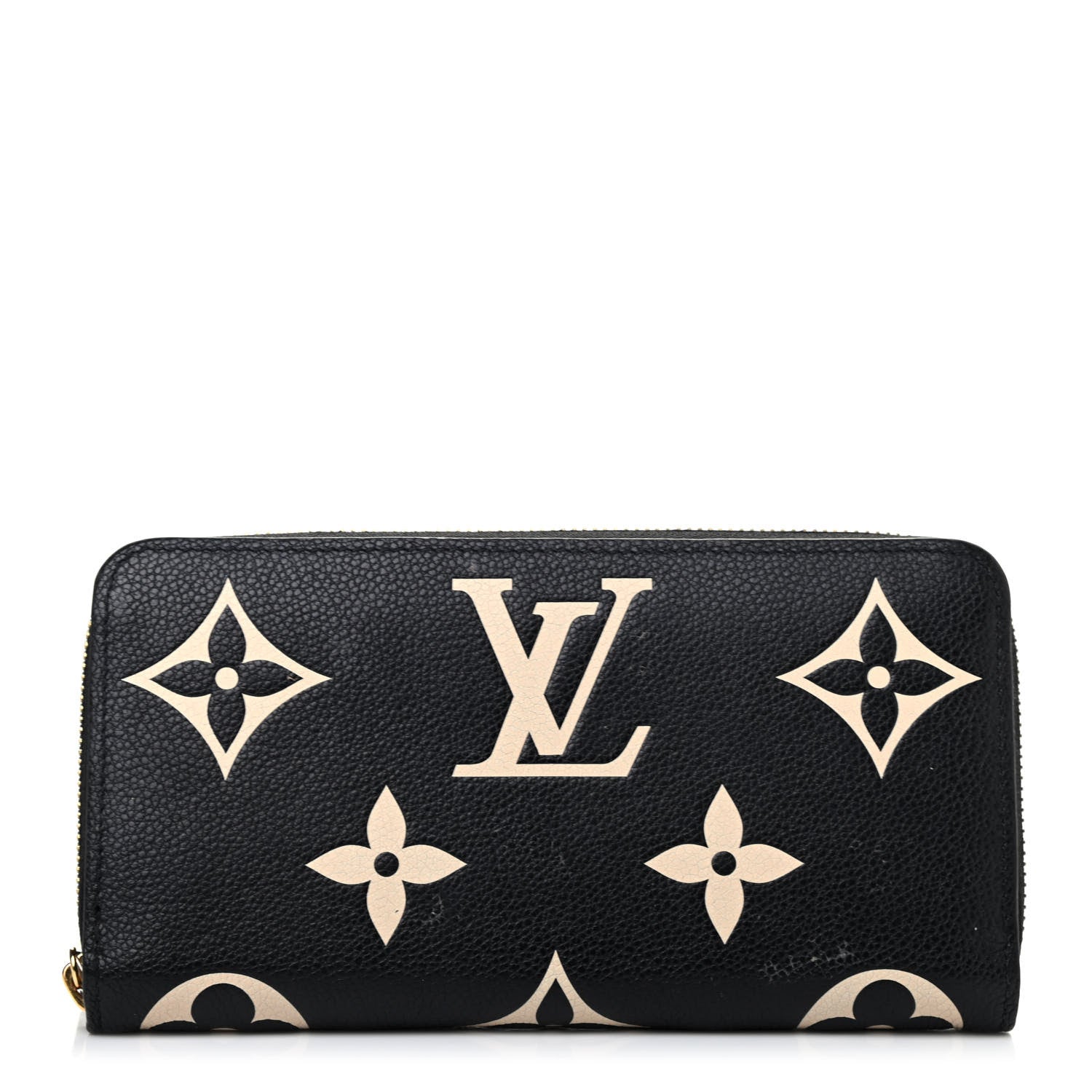 Louis Vuitton Empreinte Monogram Giant Zippy Wallet Black Beige 1 of 8