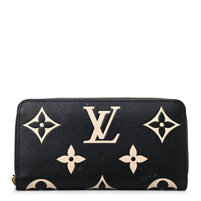 Louis Vuitton Empreinte Monogram Giant Zippy Wallet Black Beige 1 of 8