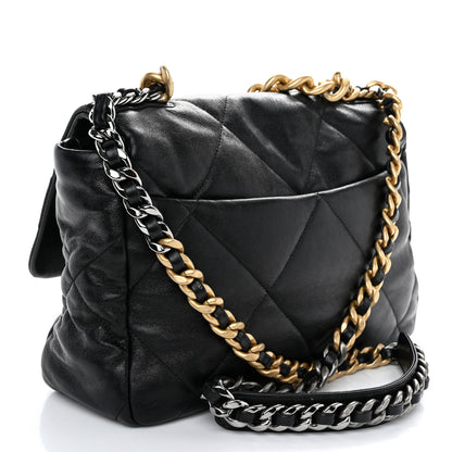 Chanel Lambskin Quilted Large Chanel 19 Flap Black 3 of 10