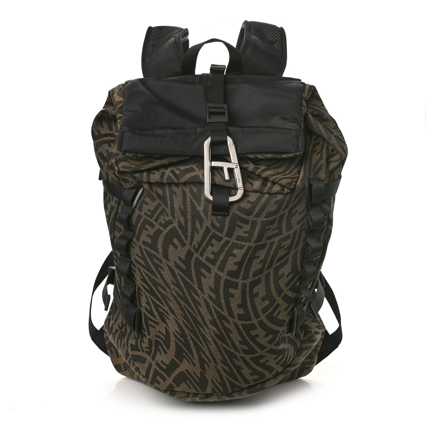 X SARAH COLEMAN Fabric Jacquard FF Vertigo Ferrino Ripstop Backpack Tobacco Moro Black
