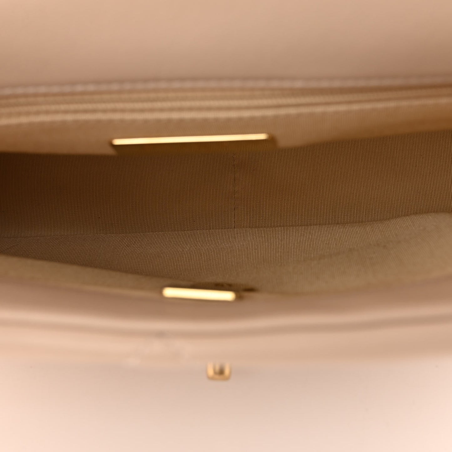 Lambskin Quilted Large Chanel 19 Flap Beige