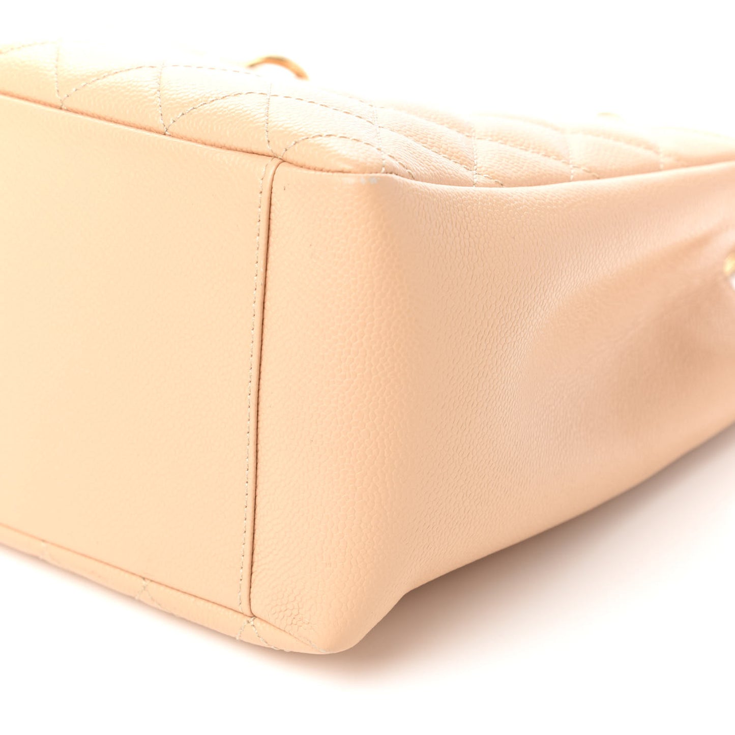 Caviar Quilted Grand Shopping Tote GST Beige Clair