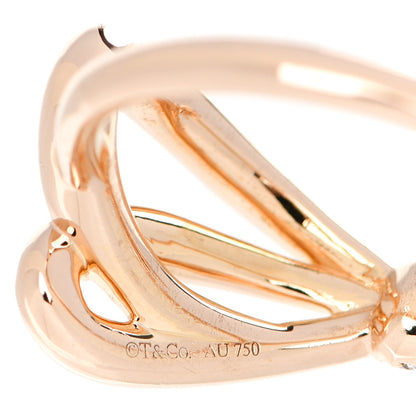 Tiffany 18K Rose Gold Diamond Bow Ring 49 4.75 4 of 4