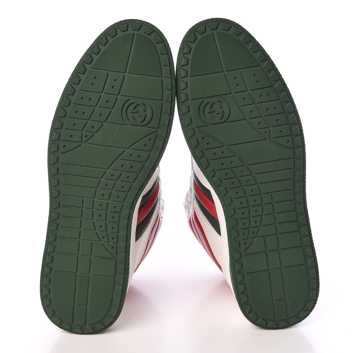 Calfskin New Praga Karibu High Top Sneakers 38 White Red Green