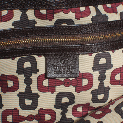Gucci Leather Guccissima Trim Large Signoria Hobo Dark Brown 6 of 7