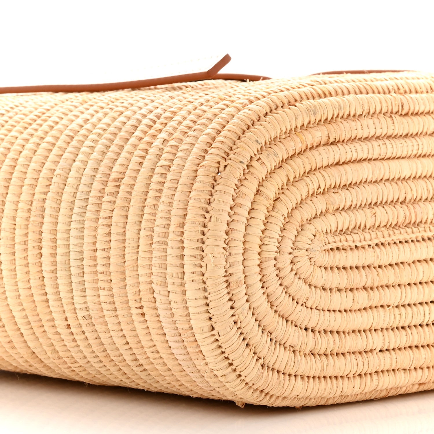 Loewe Raffia Square Small Basket Tote Bag Natural White 8 of 9