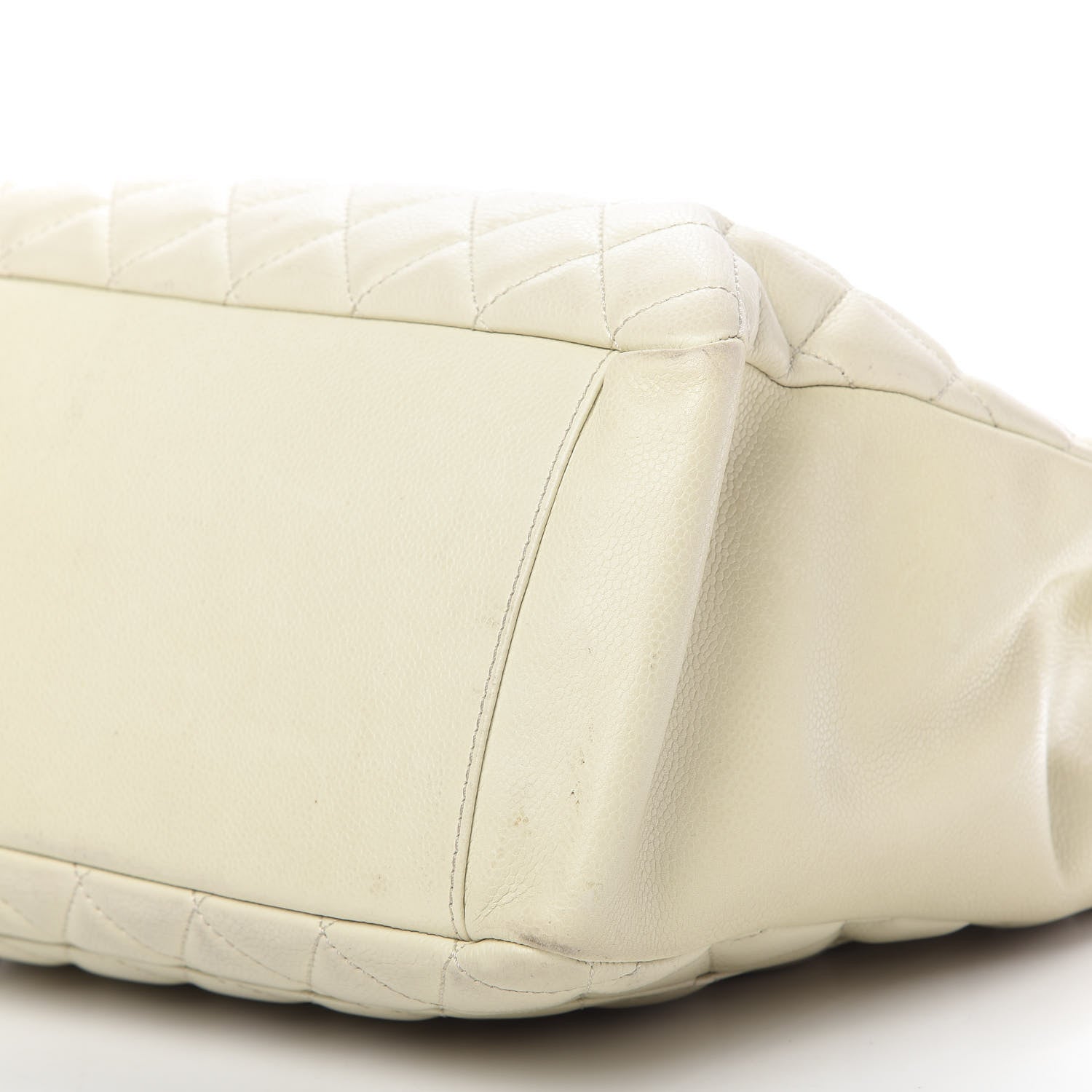 Chanel Caviar Quilted Grand Shopping Tote GST White 7 of 11