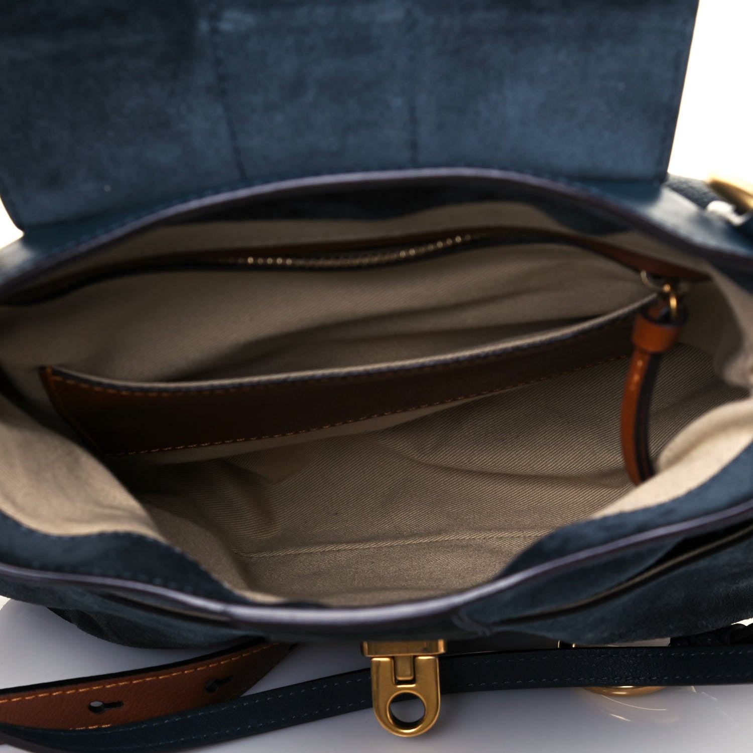 Chloe Suede Medium Lexa Shoulder Bag Silver Blue 4 of 11