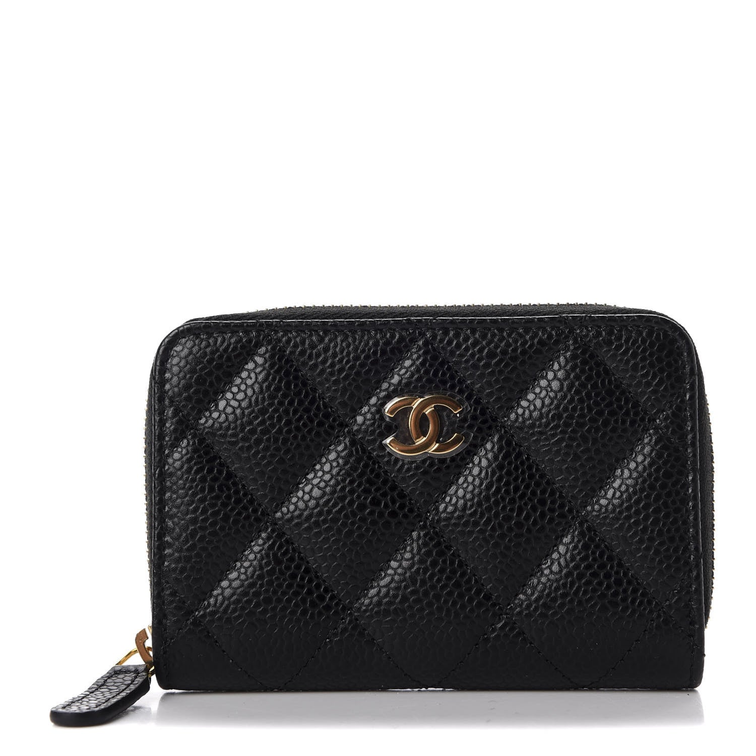Chanel Caviar Quilted Zip Coin Purse Black 1 of 9
