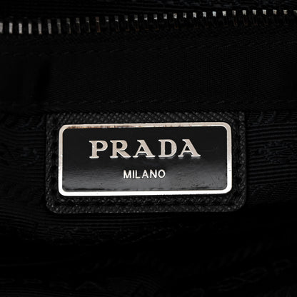 Prada Tessuto Nylon Saffiano Logo Messenger Bag Black 6 of 11