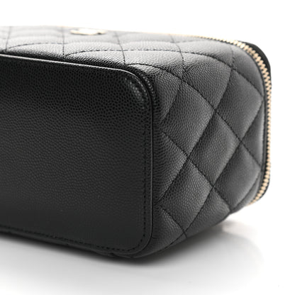 Chanel Caviar Quilted Small Vanity Case With Chain Black 9 of 9