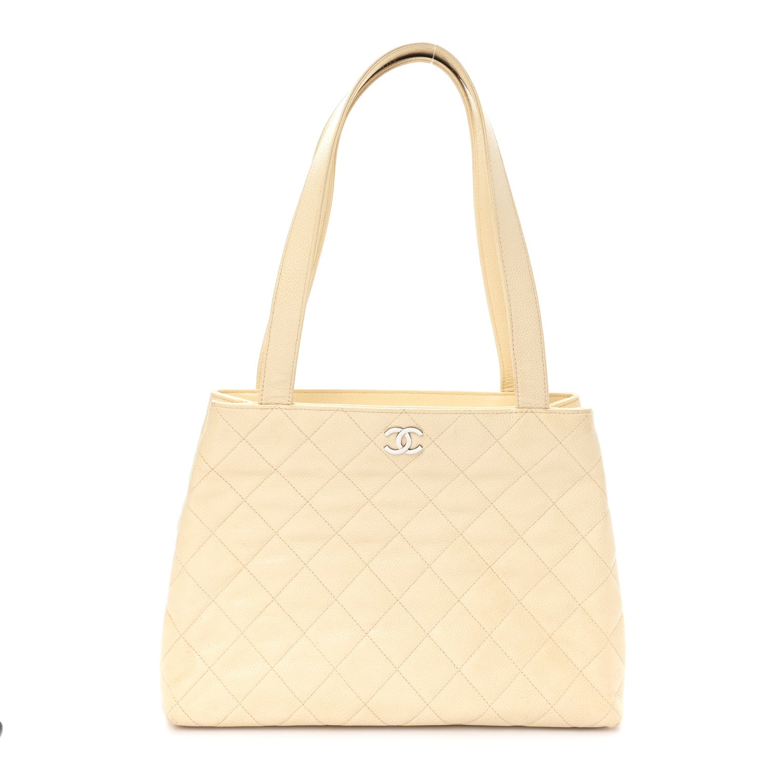 Chanel Caviar Quilted CC Shoulder Bag Beige 1 of 11