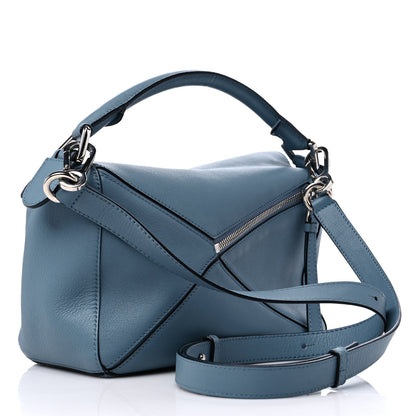 Loewe Calfskin Small Puzzle Bag Stone Blue 3 of 8