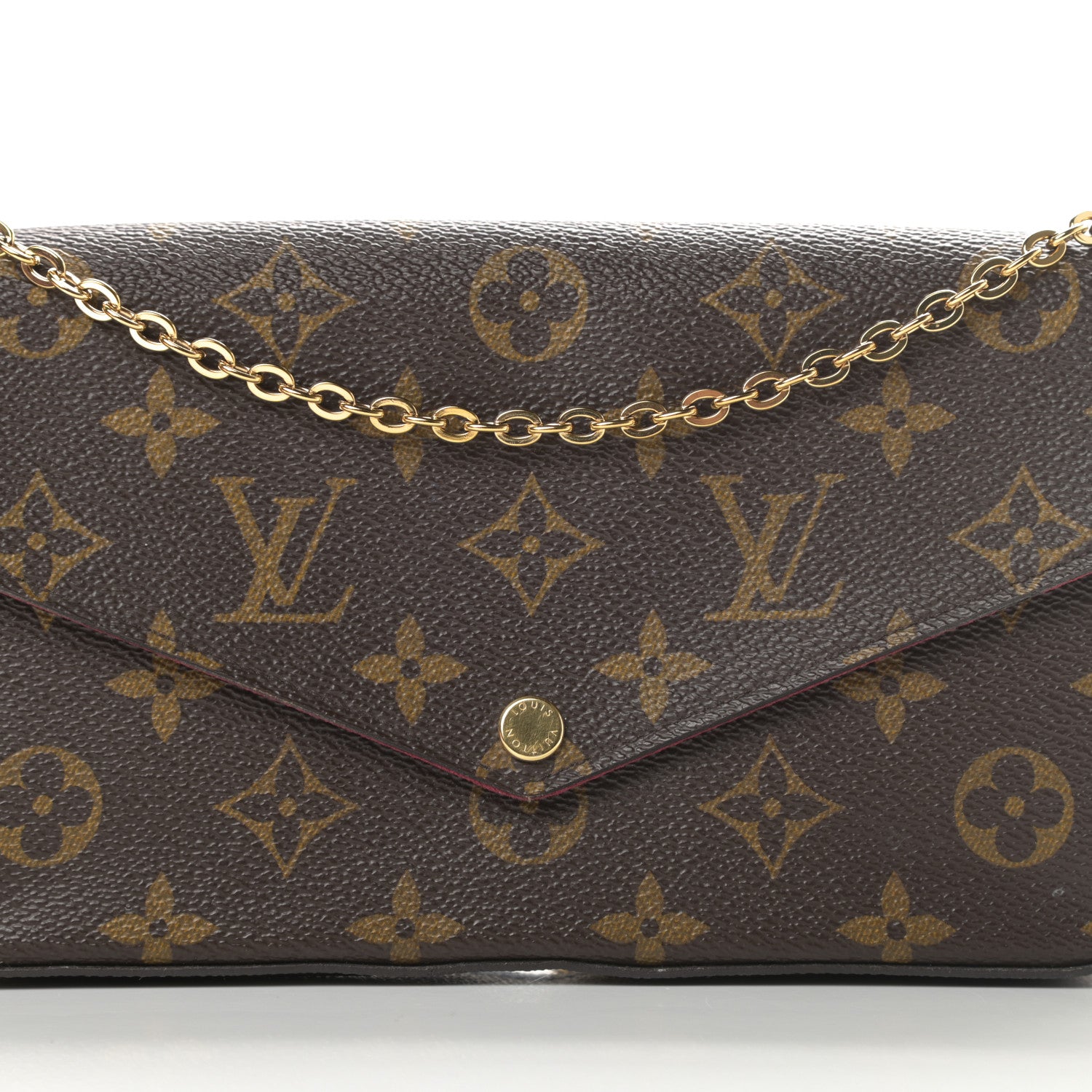 Louis Vuitton Monogram Pochette Felicie Chain Wallet Fuchsia 11 of 18