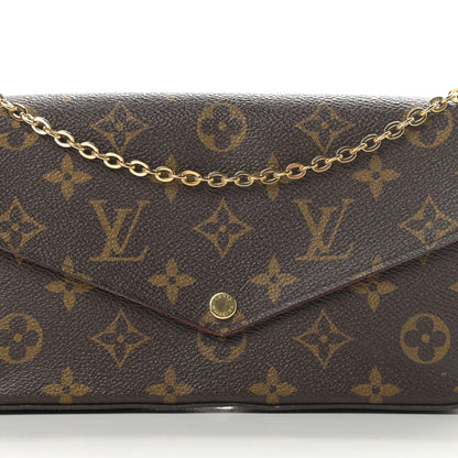 Louis Vuitton Monogram Pochette Felicie Chain Wallet Fuchsia 11 of 18