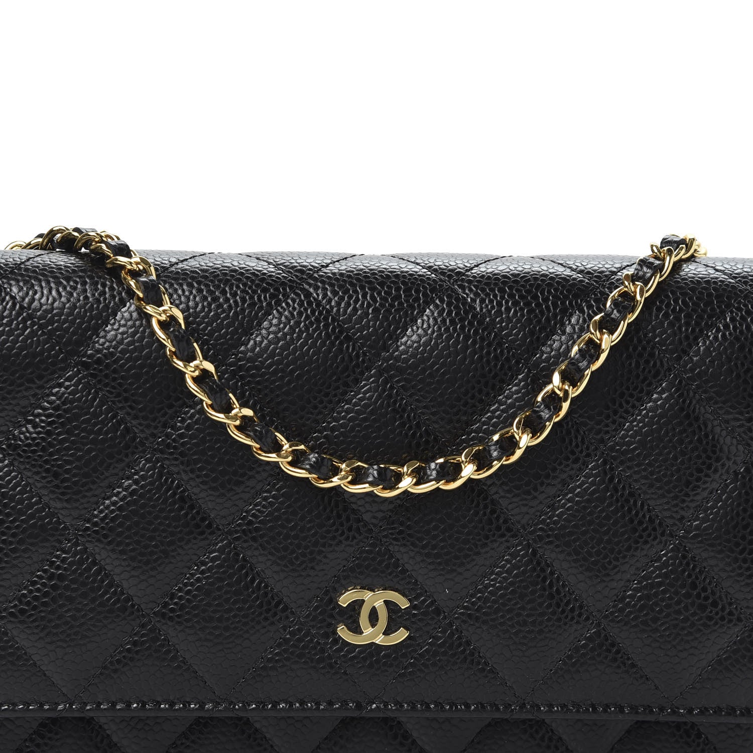 Chanel Caviar Quilted Wallet On Chain WOC Black 10 of 11