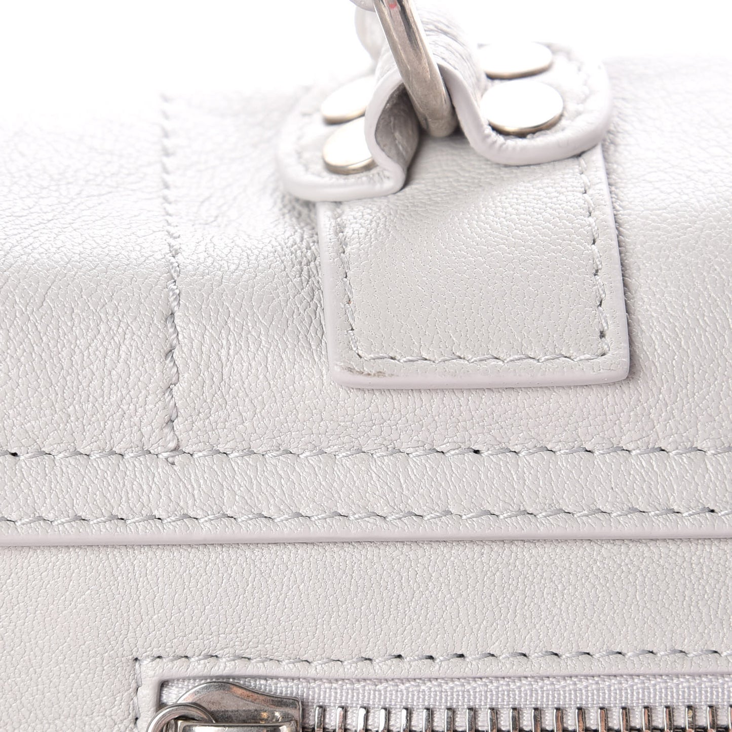 Lambskin Medium PS1 Satchel Pale Steel
