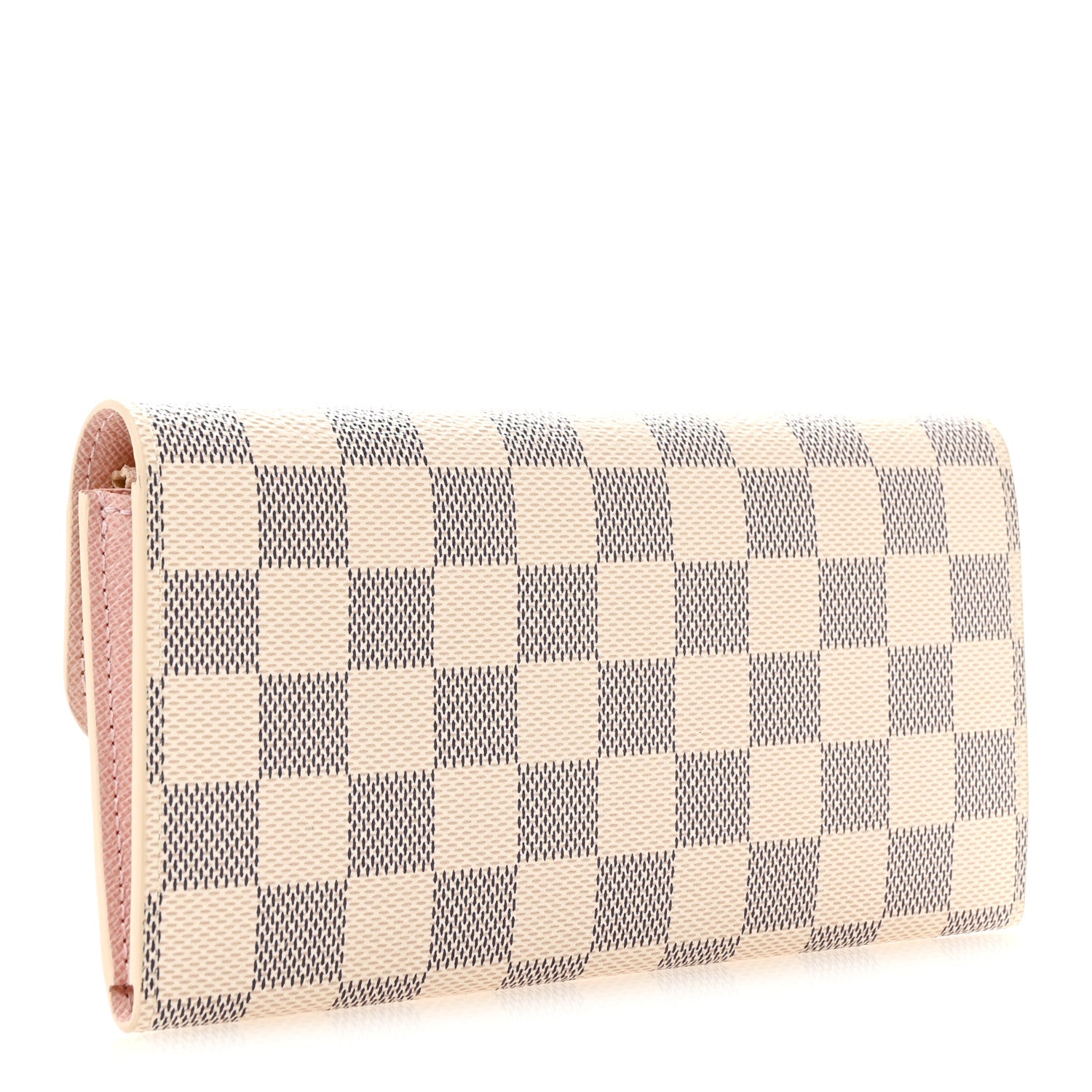 Louis Vuitton Damier Azur Emilie Wallet Rose Ballerine 3 of 7