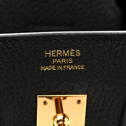 Hermes Togo Birkin 25 Black 6 of 13