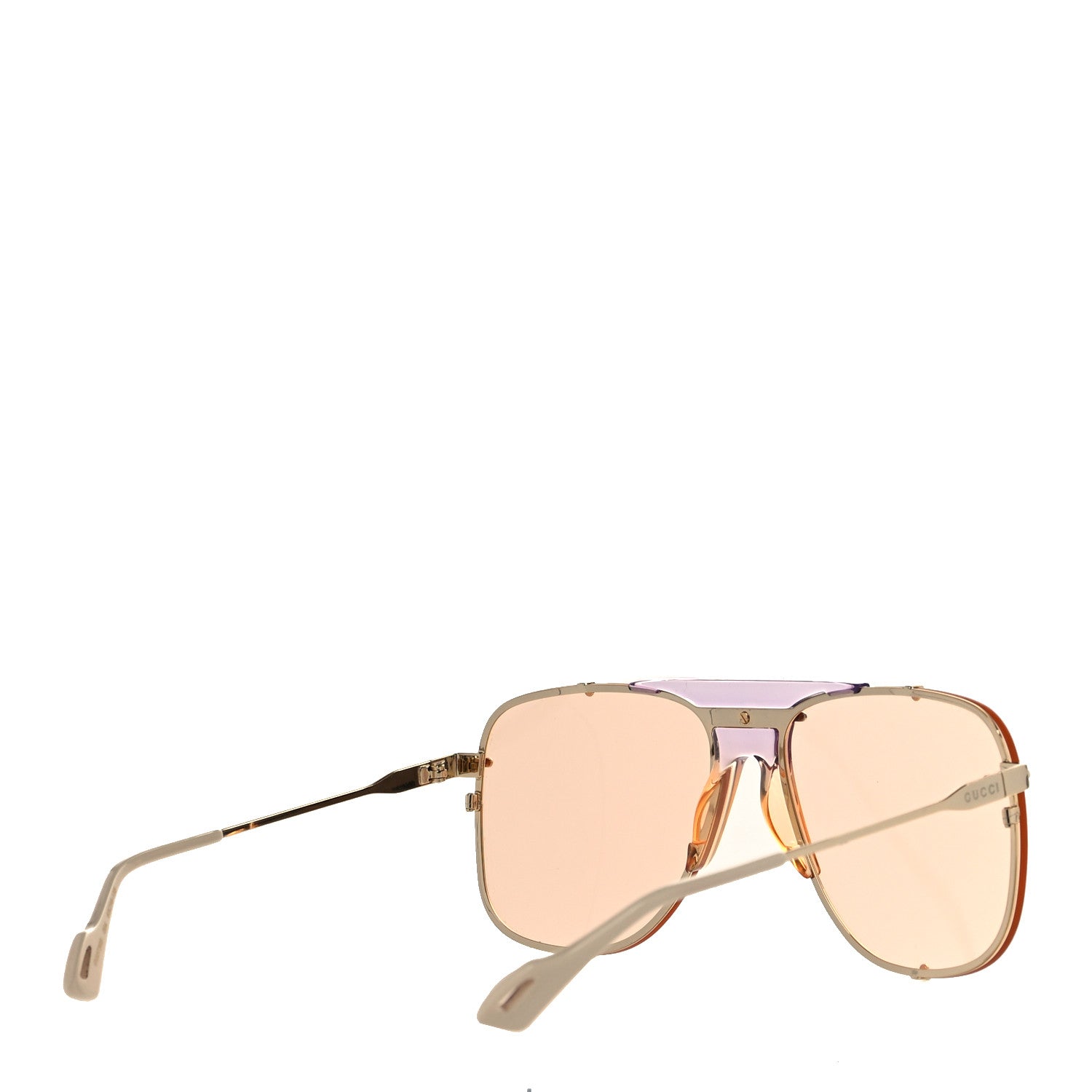 Gucci Metal Square Frame Sunglasses GG0739S Brown 3 of 7