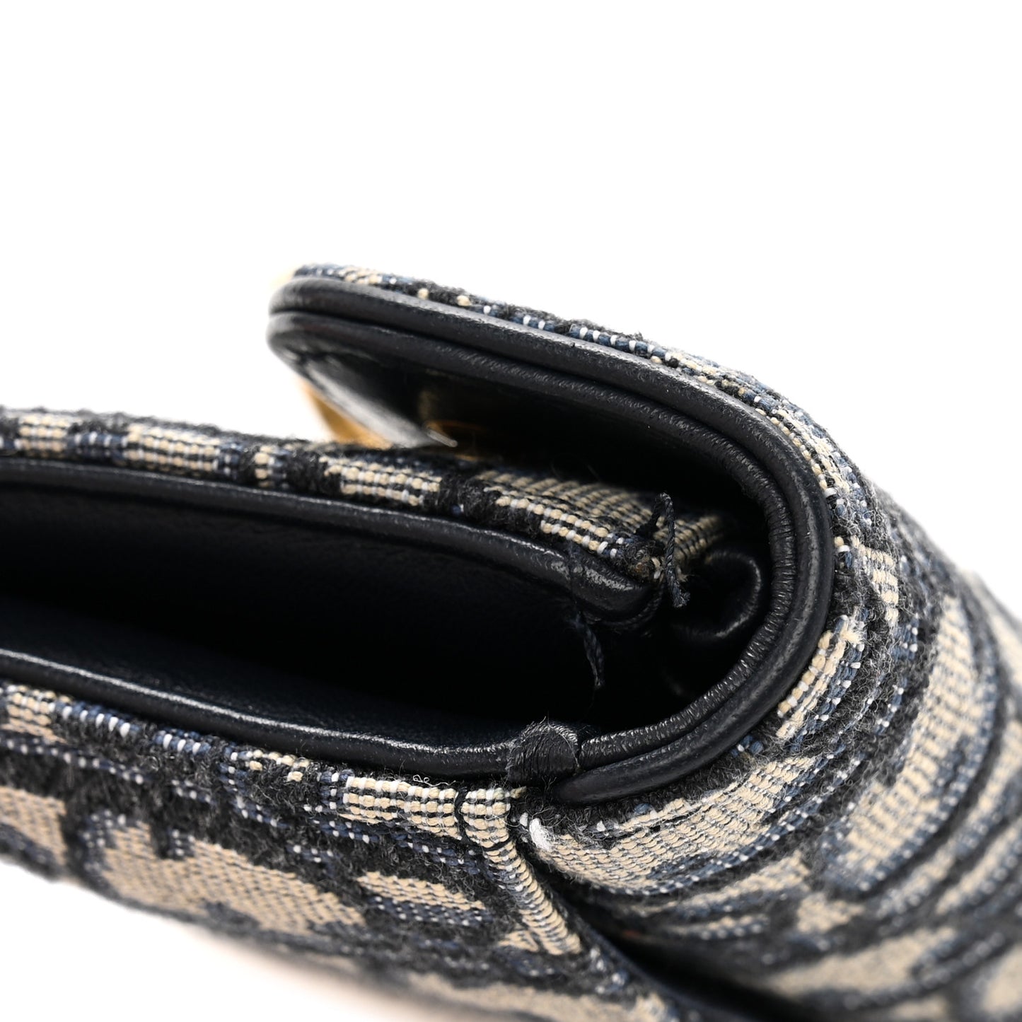 Oblique Saddle Lotus Wallet Blue