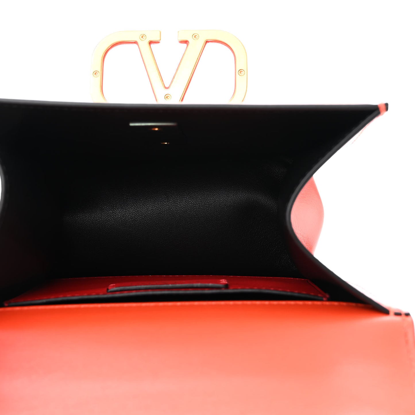 VALENTINO GARAVANI Smooth Calfskin Small VSling Shoulder Bag Orange