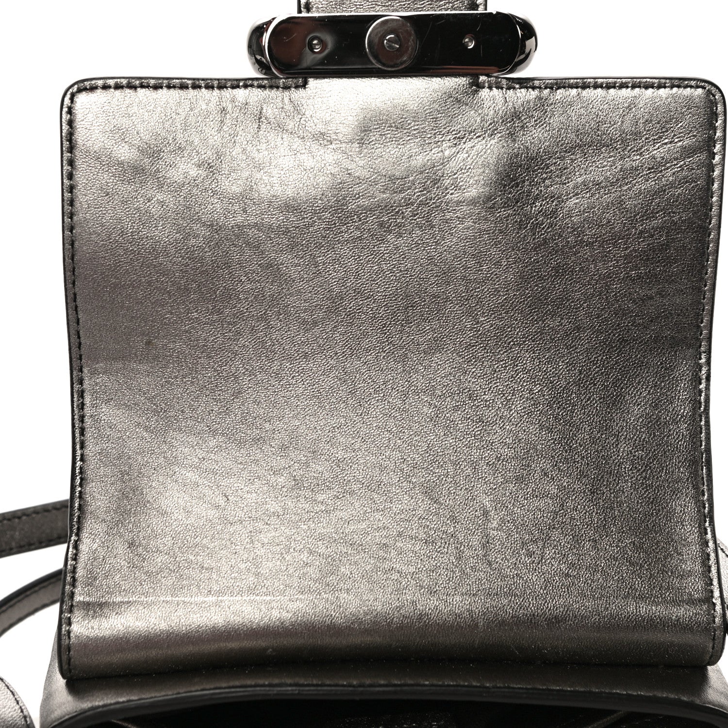 Alexander McQueen Metallic Small Twin Skull Chain Crossbody Antique Silver 15 of 18