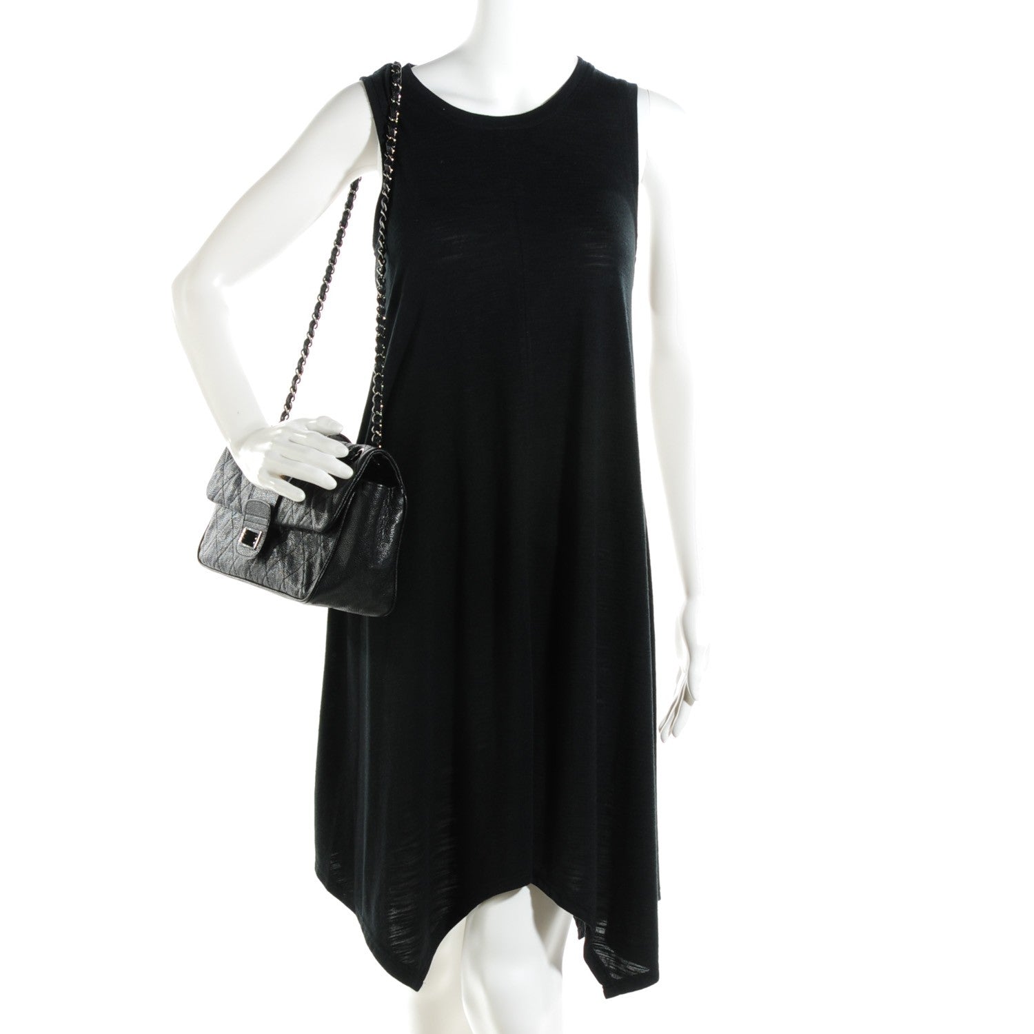Chanel Caviar Quilted Jumbo Mademoiselle Flap Black 2 of 8
