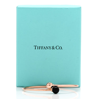 Tiffany 18K Rose Gold Black Onyx 8mm HardWear Ball Bypass Bracelet 4 of 4