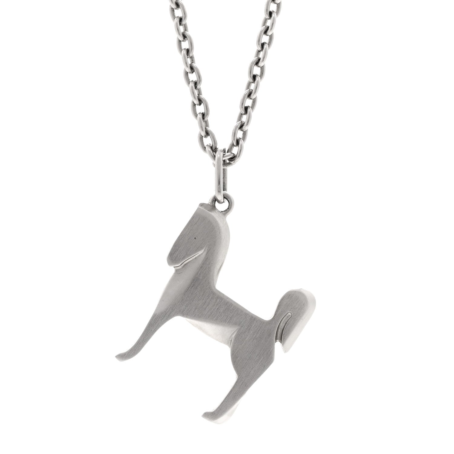 Hermes Palladium Panache Pendant Necklace 4 of 6