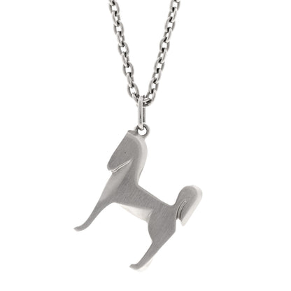 Hermes Palladium Panache Pendant Necklace 4 of 6