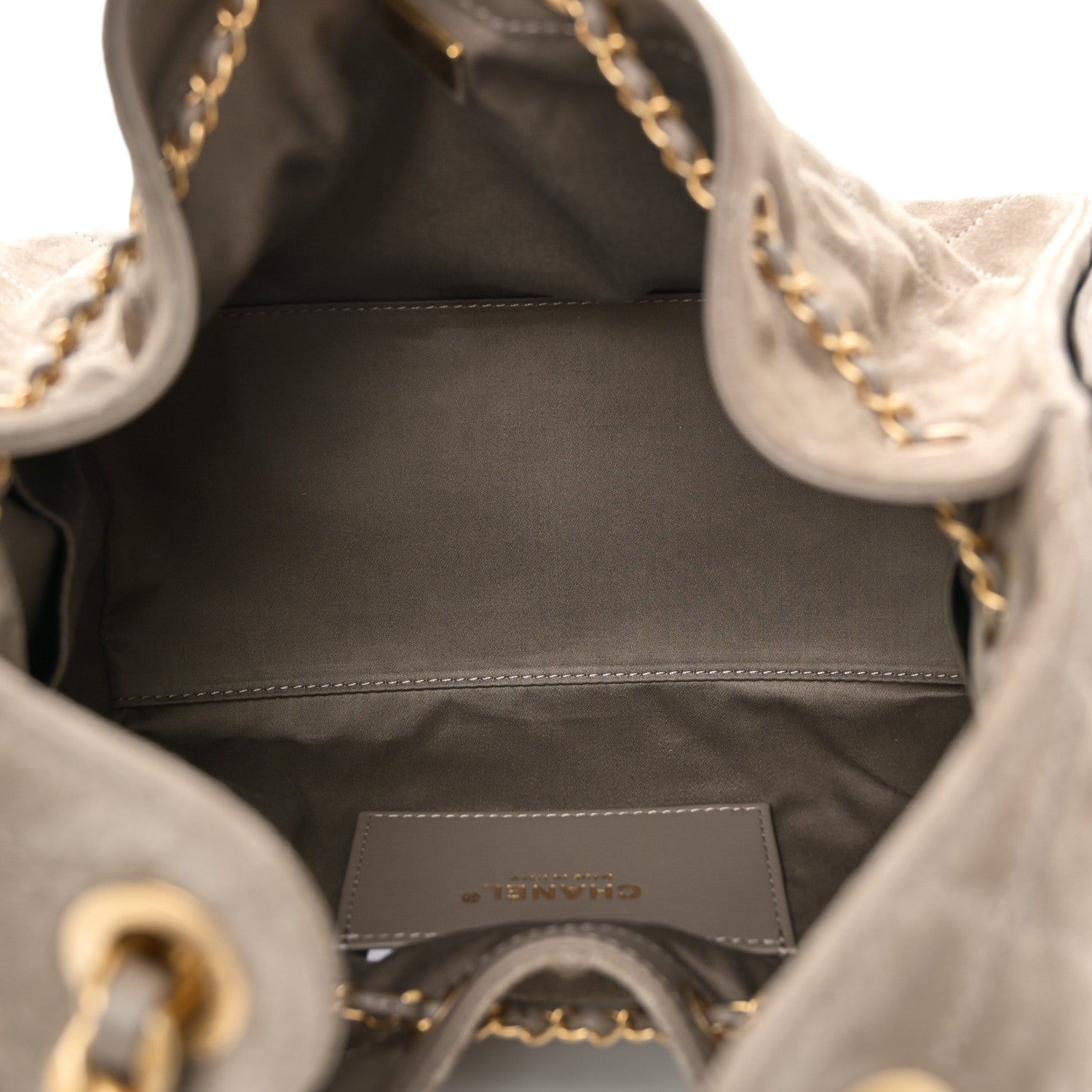 Chanel Suede Quilted Small Chanel 25 Handbag Dark Grey 5 of 11