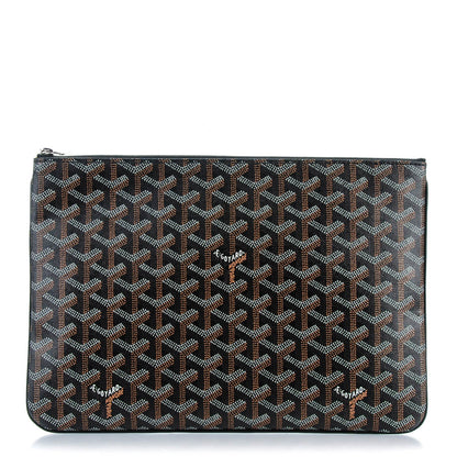 Goyard Goyardine Senat Pochette MM Black Gold 1 of 7