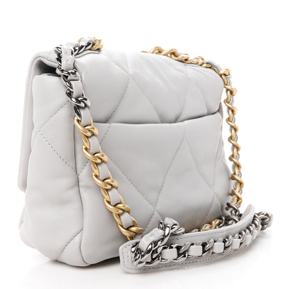 Chanel Lambskin Quilted Medium Chanel 19 Flap Grey 3 of 10