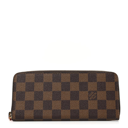 Louis Vuitton Damier Ebene Clemence Wallet Cherry 1 of 9