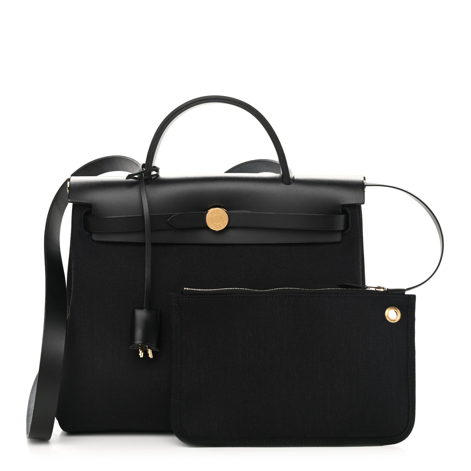 Hermes Toile Vache Hunter Herbag Zip PM 31 Black 3 of 13
