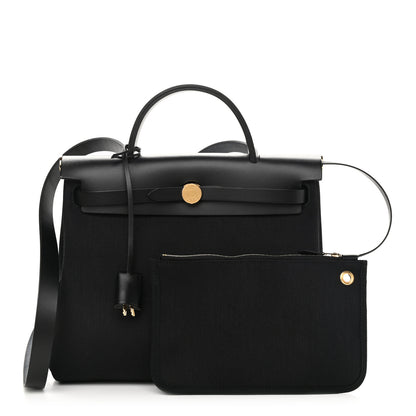 Hermes Toile Vache Hunter Herbag Zip PM 31 Black 3 of 13