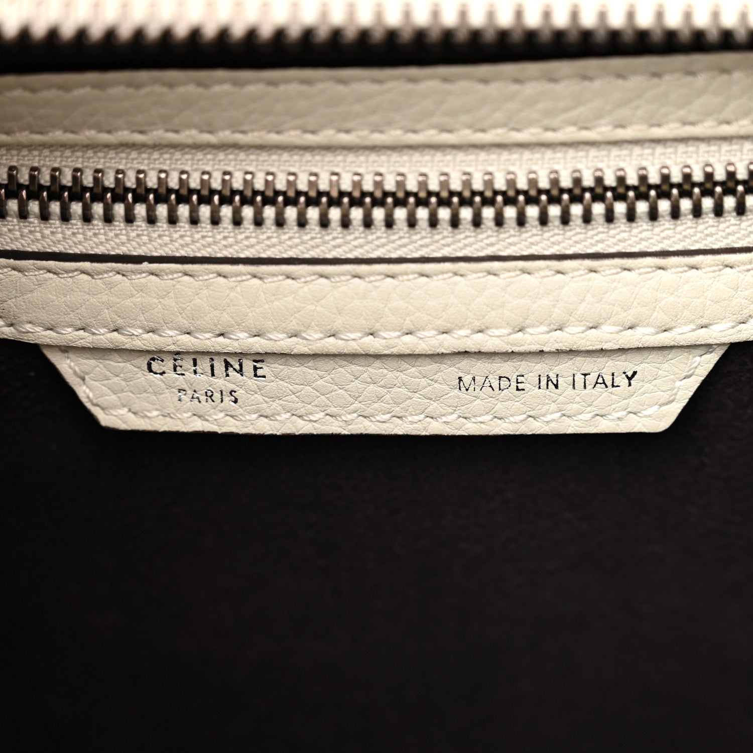 Celine Drummed Calfskin Micro Luggage Lune 6 of 12