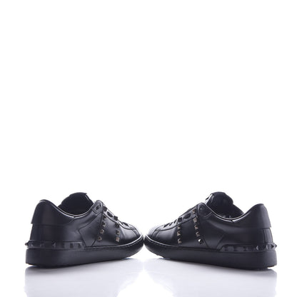 Valentino Garavani Calfskin Mens Rockstud Untitled Open Sneakers 39 Black 6 of 12