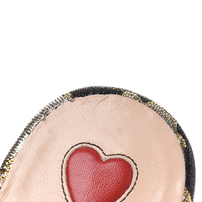 Gucci Jacquard Floral Womens Princetown Slippers 36.5 Oro Black 9 of 11
