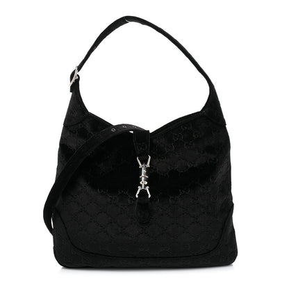 Gucci Velvet GG Monogram Small Jackie 1961 Hobo Black 1 of 9