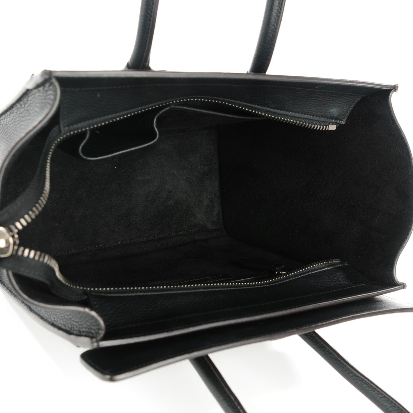 Drummed Calfskin Micro Luggage Black