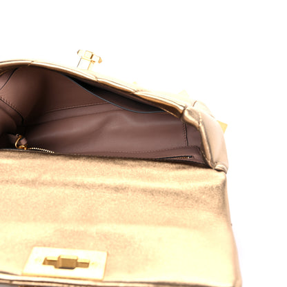 Valentino Garavani Nappa Medium Roman Stud Shoulder Bag Antique Brass 5 of 13
