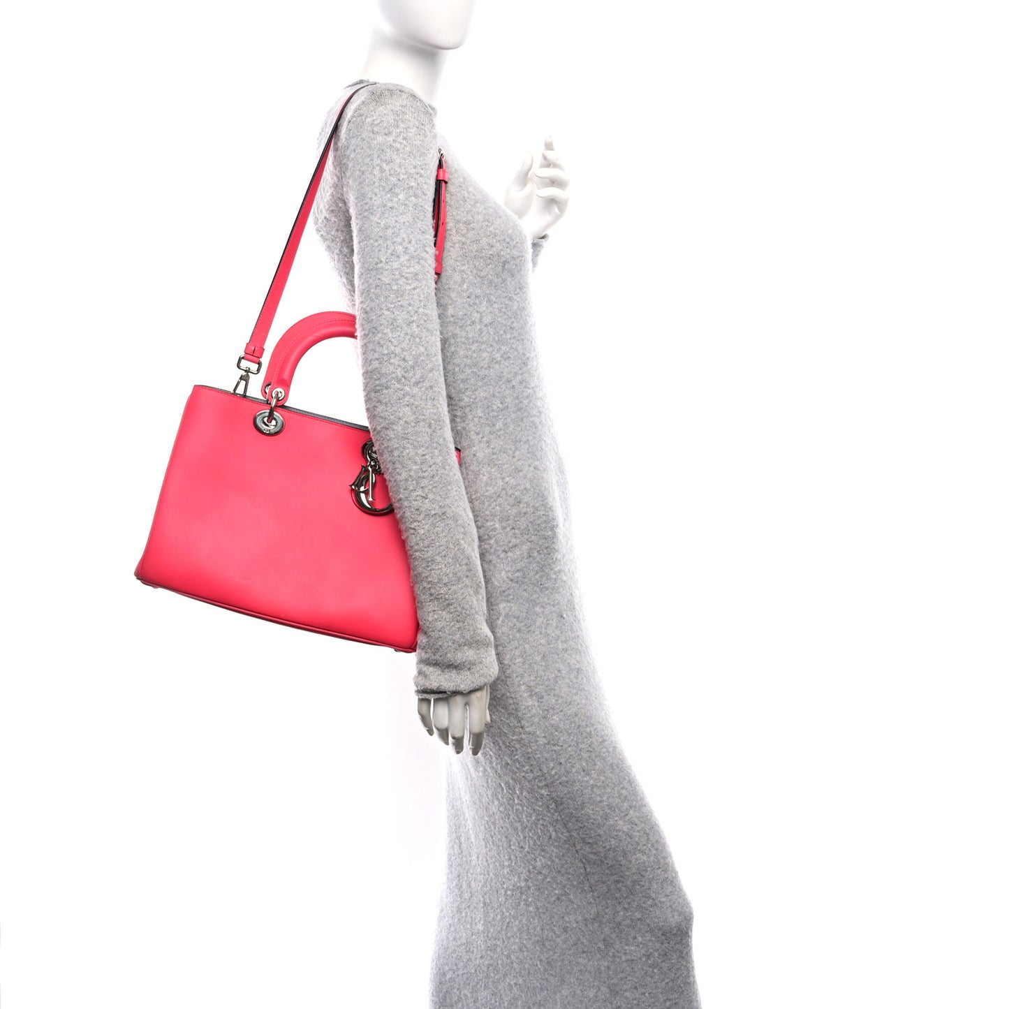 Smooth Calfskin Medium Diorissimo Tote Fuchsia