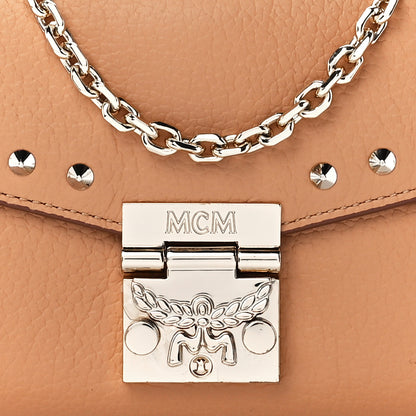MCM Calfskin Studded Patricia Wallet On Chain Cognac 8 of 12